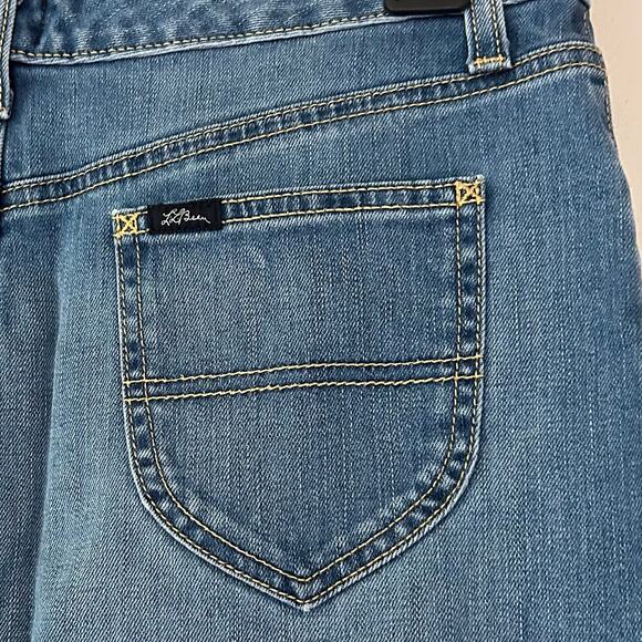 L.L. Bean denim jean skirt 70s inspired pockets Classic western Cottagecore S - Picture 9 of 9